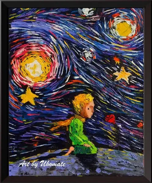 Uhomate The Little Prince Fox Le Petit Prince Vincent Van Gogh Starry Night Posters