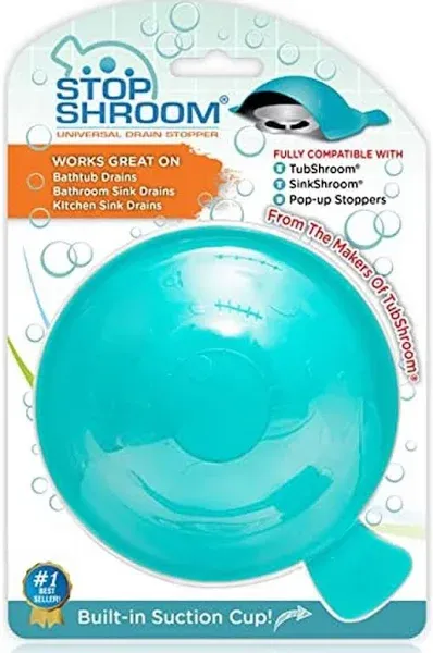 StopShroom The Ultimate Universal Drain Stopper Plug for Bathtub, Bathroom, and Kitchen Sink Drains (White)