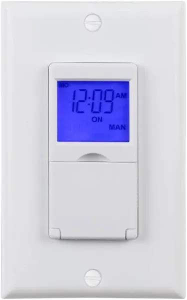 BN-Link 7 Day Programmable in-Wall Timer Switch for Lights, Fans and Motors