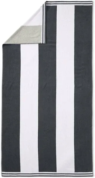 Lands' End Rugby Stripe Reversible Beach Towel