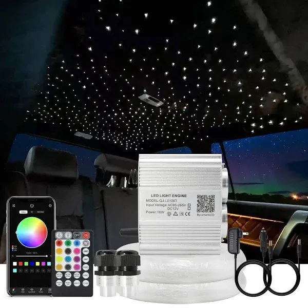 Akepo Car Home Use App Control Twinkle Fiber Optic Light Kit