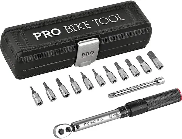 1/4 Inch Drive Click Bicycle Torque Wrench Set – 2 to 20 Nm – Maintenance Kit