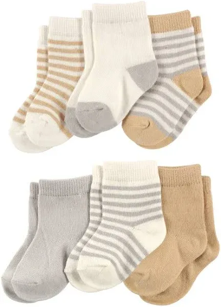 Touched by Nature Organic Cotton Socks 6-Pack Neutral 12-24 Months