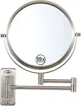 Makeup Mirror Wall Mounted, 1x/ 10x Magnifying Makeup Mirror, 8&#034; Double Sided...