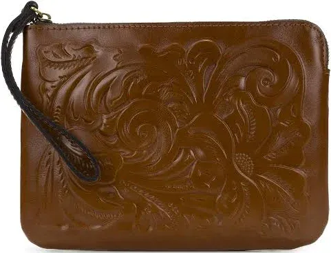 Patricia Nash Women's Cassini Tooled Leather Wristlet