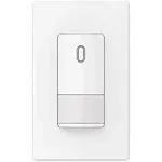 ELEGRP Matte White Single Pole Occupancy Motion Sensor Light Switch