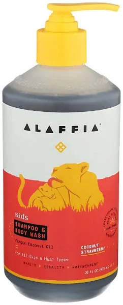 Alaffia Coconut Strawberry Kids Shampoo & Body Wash