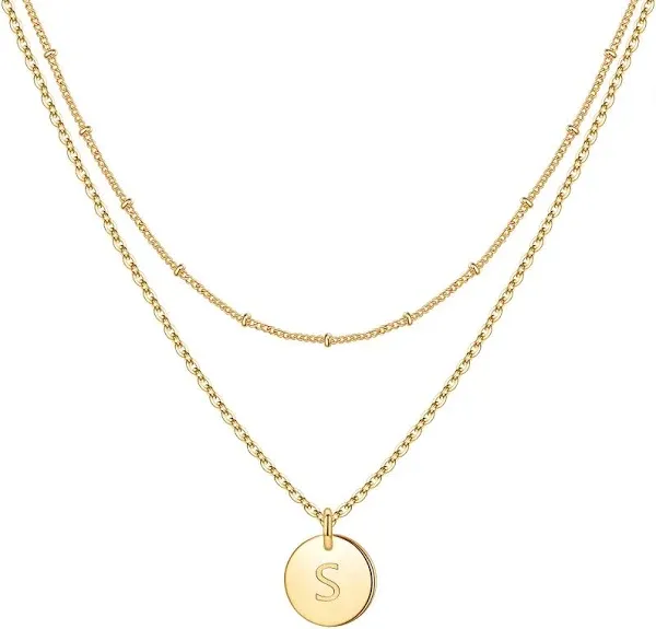 Aisansty Layered Initial Choker for Women Teen Girls Handmade 14K Gold  Necklace