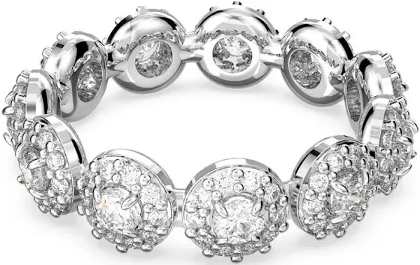 Woman Swarovski Constella Rhodium Plated Pave Ring