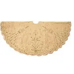 Kurt Adler 48 in. Gold Tree Skirt with Handwork Details