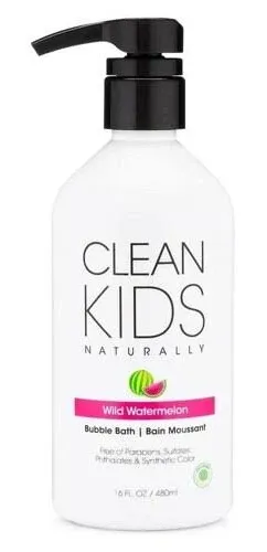 Clean Kids Naturally Wild Watermelon Bubble Bath, 16 fl. oz.