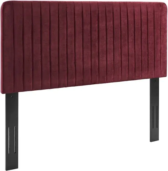 Milenna Channel Tufted Performance Velvet Twin Headboard