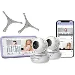 Hubble Connected Nursery Pal Connect Touch Twin - 5" HD Display and Wi-Fi Smart Video Baby Monitor, Remote Pan/Tilt/Zoom – 2 Portable Wireless