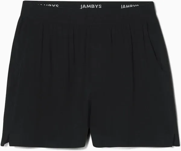 Jambys | House Shorts | Boxers with Pockets | Unisex | Black | Large