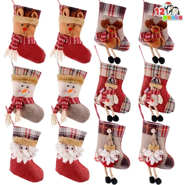 JOYIN 12 Mini Christmas 3D Stockings