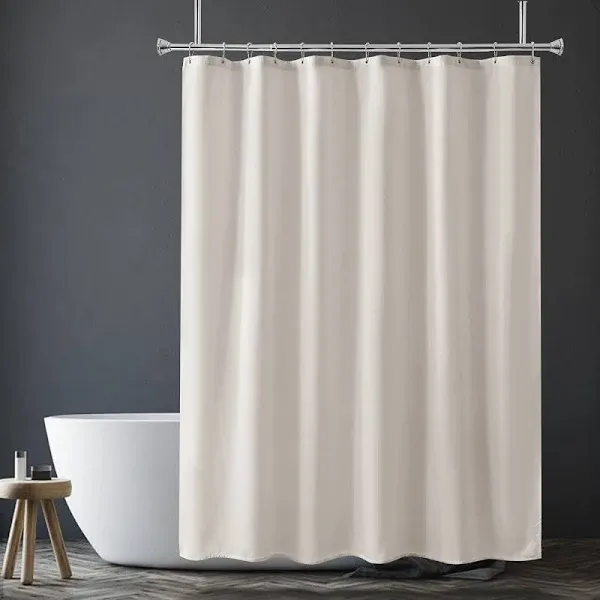 Shtuuyinggkhaki Shower Curtain Liner, Khaki Fabric Shower Liner, 2-in-1 Bathroom Shower Curtain and Liner, 12 Grommet Holes, Water Proof, Machine