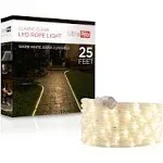 UltraPro LED Rope Lights, 25ft Classic Clear Rope, Warm White Light 3000K, Indoor/Outdoor, Flexible, Linkable, Durable, Rope Lights Outdoor, 54504