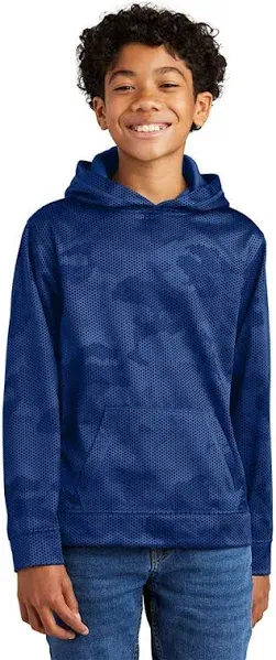 Sport-Tek Youth Sport-Wick CamoHex Fleece Hooded Pullover