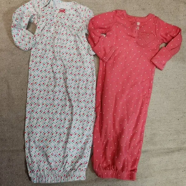 NWOT Carter's NB 2-Pack Sleeping Gown