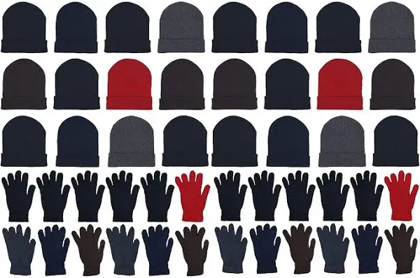 Winterlace 48x Winter Beanies & Gloves Combo Pack