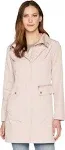 Cole Haan Women's Packable Hooded Rain Jacket Canyon Rose / L