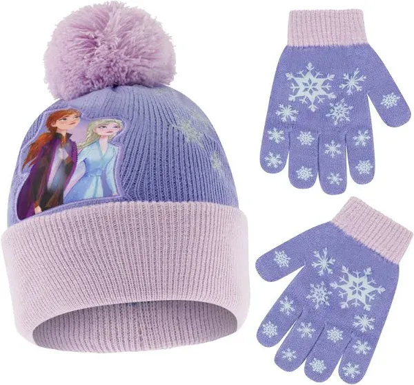 Disney Kids Winter Hat, Kids Gloves or Toddlers Mittens, Frozen Elsa and Anna Baby Beanie for Girls' Ages 4-7