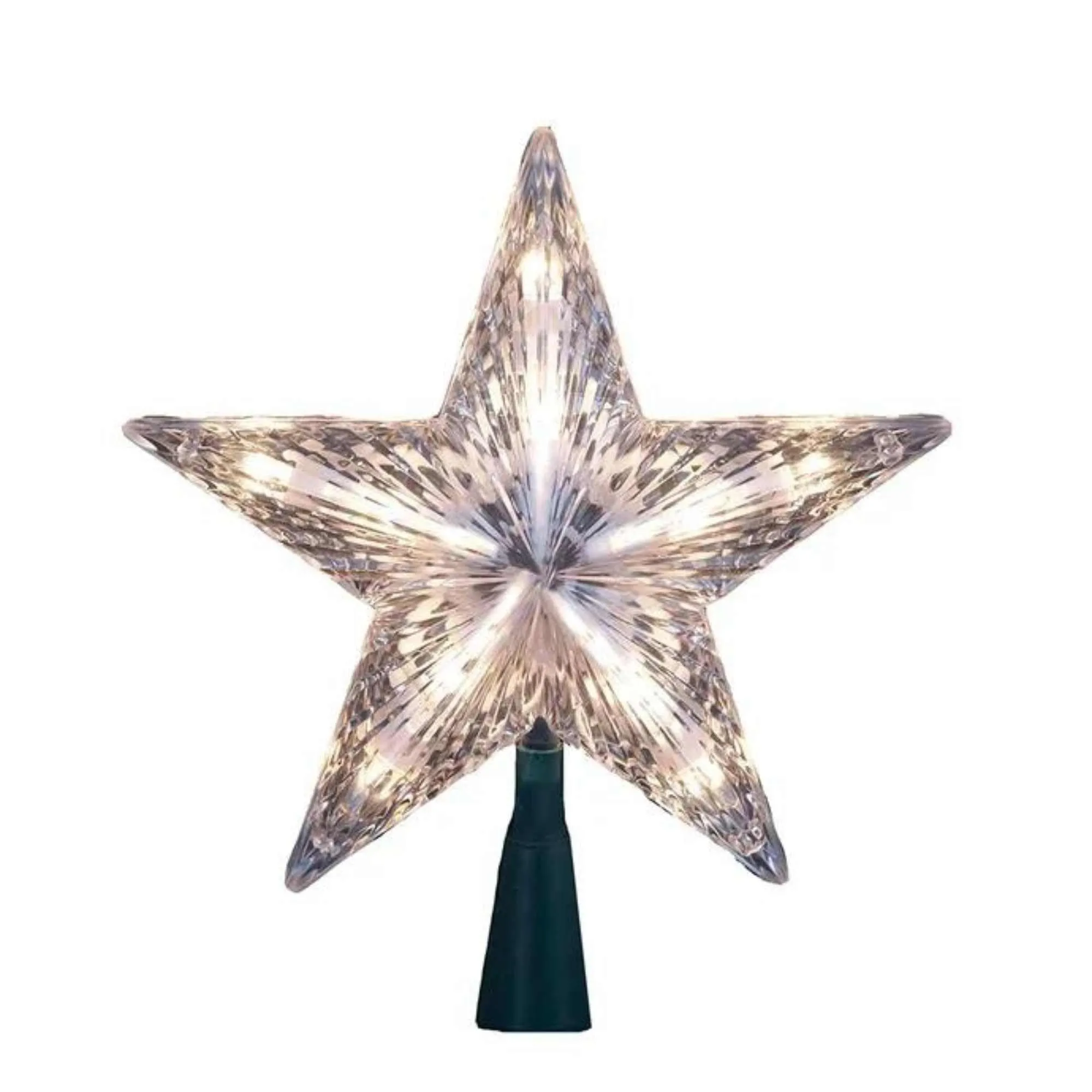 Kurt Adler 10-Light 7-Inch Clear Star Treetop