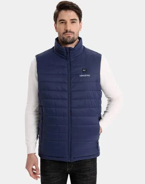 Venustas Men's Heated Vest with Battery Pack 7.4V, Ultra-thin Carbon Fiber, Suitable for Winter Outdoor Hunting Skiing