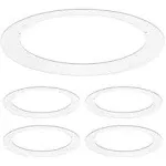 Luxrite 4-Pack White Goof Trim Ring for 5/6 inch Recessed Lights and Ceiling Light Fixtures, Outer Diameter 8 inch, Inner Diameter 6.14 inch