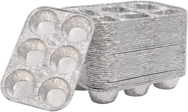 Waytiffer 6-Cup Cupcake Aluminum Pans