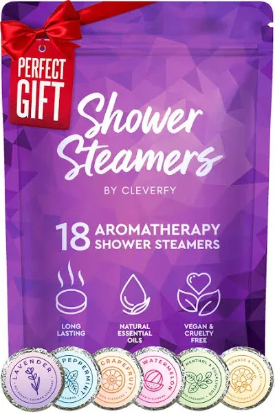 Cleverfy Shower Steamers Aromatherapy - 18 Pack of Shower Bombs with Essentia...