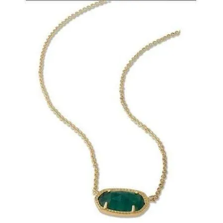 Kendra Scott Elisa Gold Pendant Necklace in Cobalt Cat’s Eye