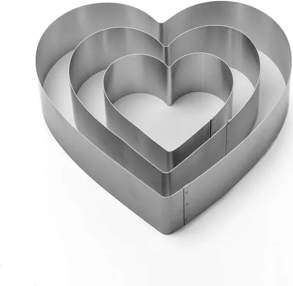 Yeater Heart Cake Mold Ring Set