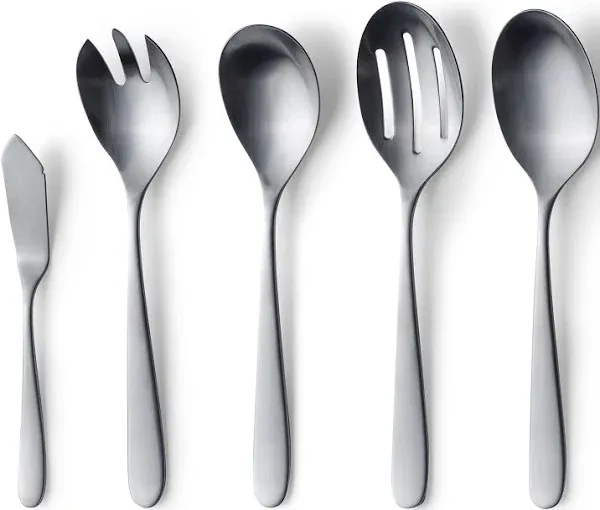 10-Piece Matte Hostess Set - 18/10 Stainless Steel Satin Finish, Fidenza