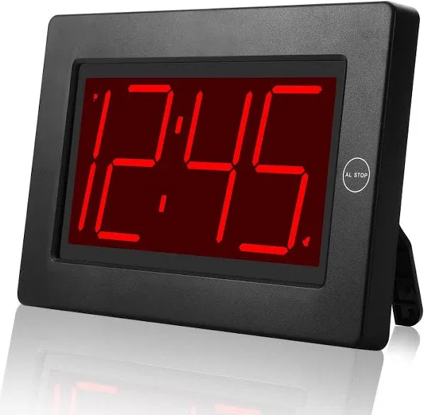 LED Digital Wall Clock Battery Operated - Large Display Digital Clock,Adjustab<wbr/>le