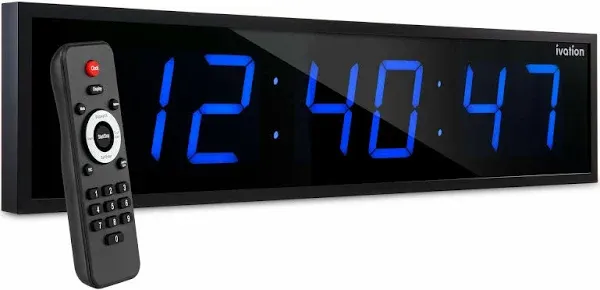 Ivation Large Digital Wall Clock LED Timer