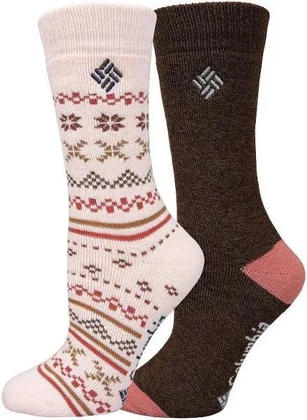 Columbia Women's Faire Isle Thermal Crew Socks 2 Pair