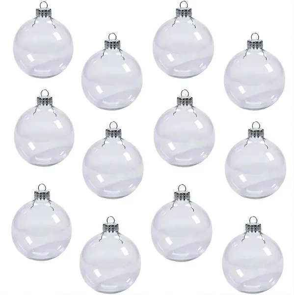 12 Pcs DIY Fillable Ornament Balls