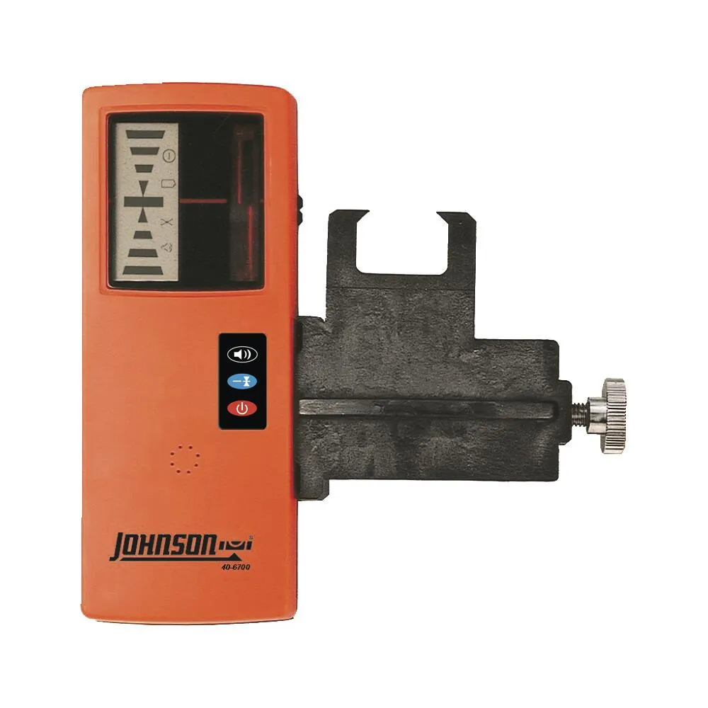 Johnson Level & Tool 40-6700 One­Sided Laser Detector w/Clamp for Red Beam Rotating Lasers, 6.50" x 2.50", Red Beam, 1 Laser Detector,Orange