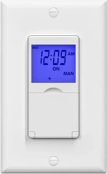 BN-LINK 7 Day Programmable in-Wall Light Timer Switch