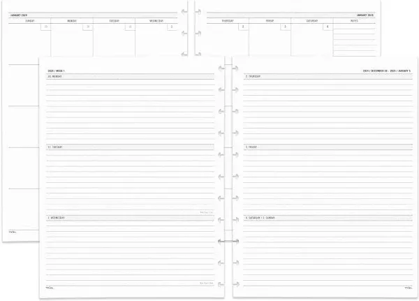 Tul Discbound Weekly/Monthly Planner