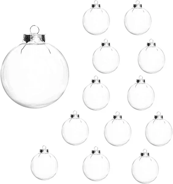 12 Pcs DIY Fillable Ornament Balls