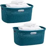 Mind Reader Set of 2 40L Ventilated Laundry Basket Blue