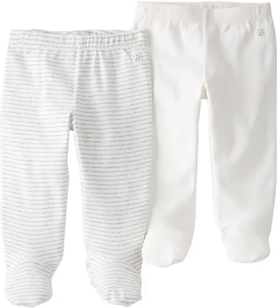 Baby 2-Pack Organic Cotton Rib Footed Pants