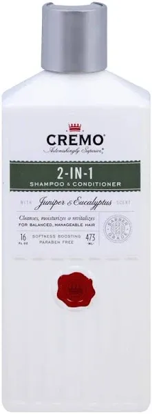 Cremo 2-in-1 Shampoo & Conditioner with Juniper & Eucalyptus Scent