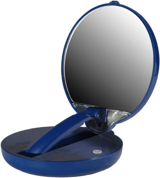 Floxite 15Xmag, Blue, Tabletop Mount, Round Glass Mirror 9.6&#034;L x 4.3&#034;W, Blue 