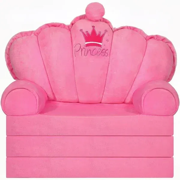 Harhoers Pink Kids Sofa Lounger Toddler Couch