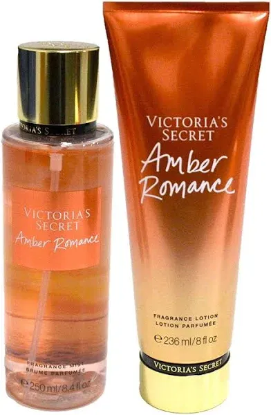 Victoria's Secret Amber Romance Fragrance Body Mist & Lotion Set