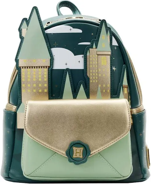 Loungefly Harry Potter Golden Hogwarts Castle Mini Backpack