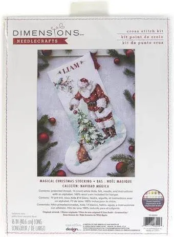 Dimensions Magical Christmas Counted Cross Stitch Stocking Kit